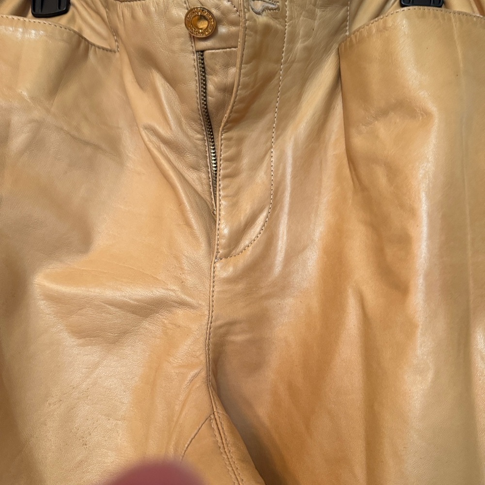 Ralph Lauren Women’s Tan Leather Chinos - Picture 3 of 9